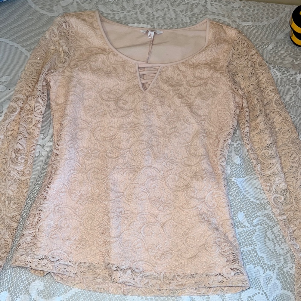 Light pink lace shirt